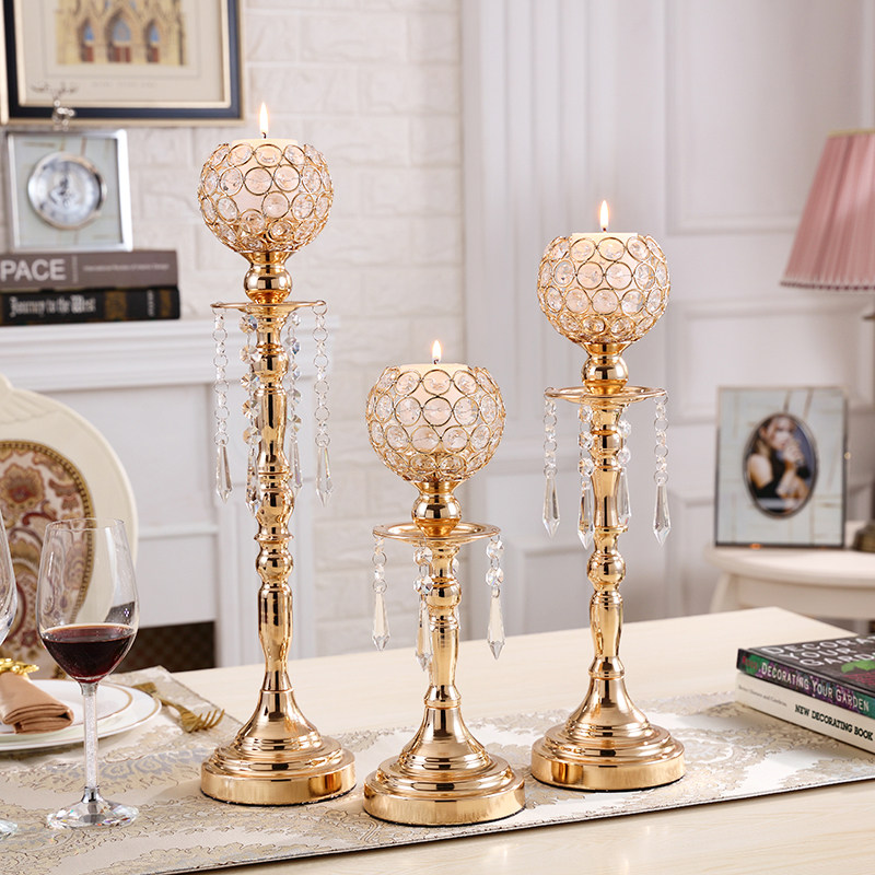 Candlelight dinner props candlesticks American table romantic Valentine's Day Wedding decorations Fragrant Lavender Candle Holders