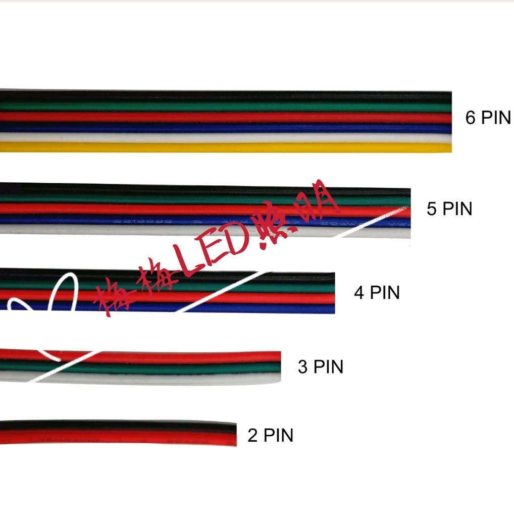 LED Lights with 22AWG 2 3 4 5 6 Core Lottery Wire Line Monochrome RGB RGBW Light Strips