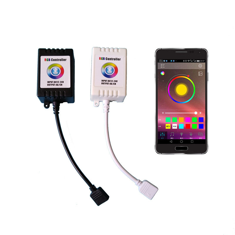 Car Seven colour APP atmosphere light controller 12V-24V mobile phone Bluetooth remote control RGB light with LED controller