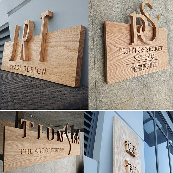 Solid wood plaque customized antique wood carving open wooden plaque plaque brand custom engraving wooden doorhead shop