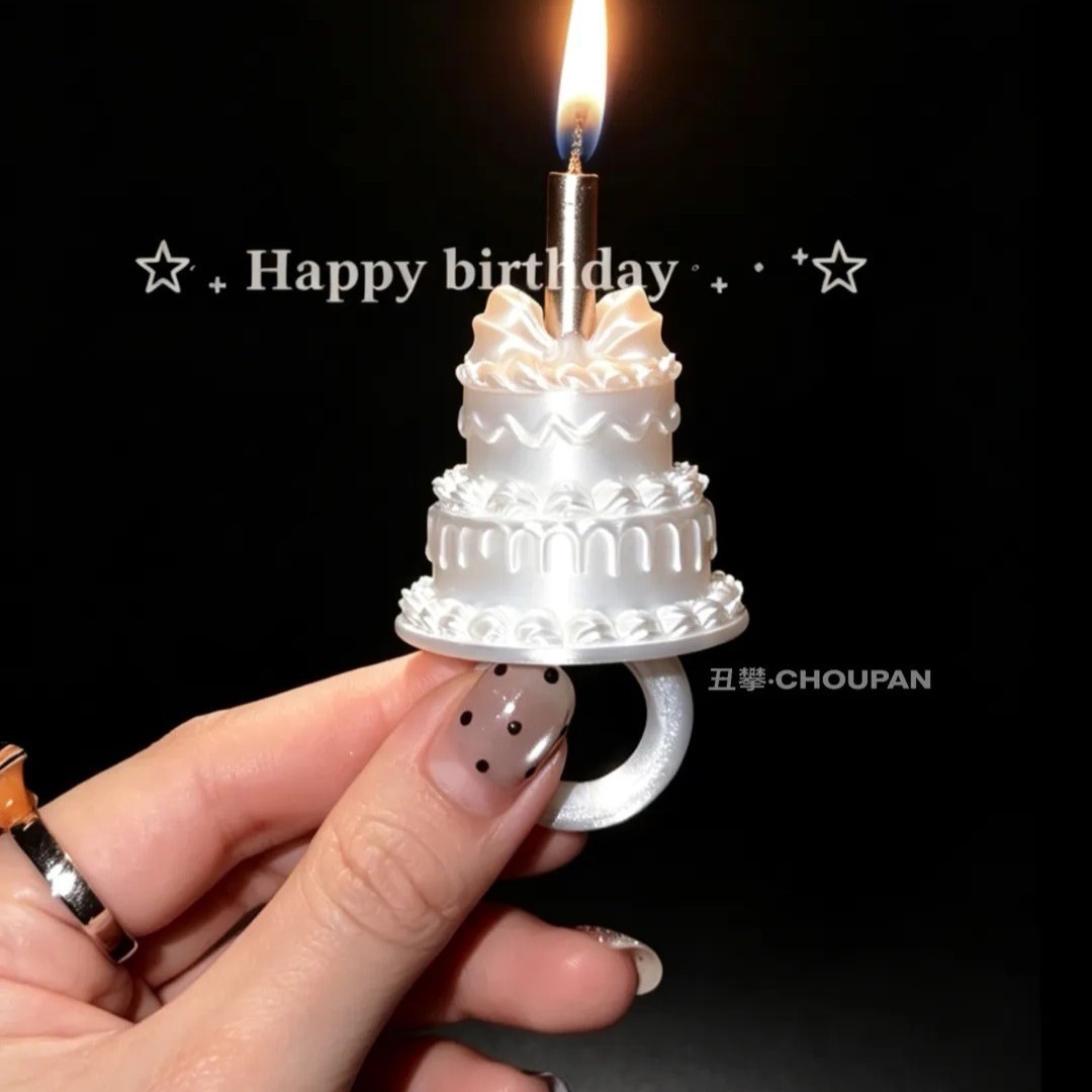 Candle Ring Birthday Props Fantasy Cake Ornaments