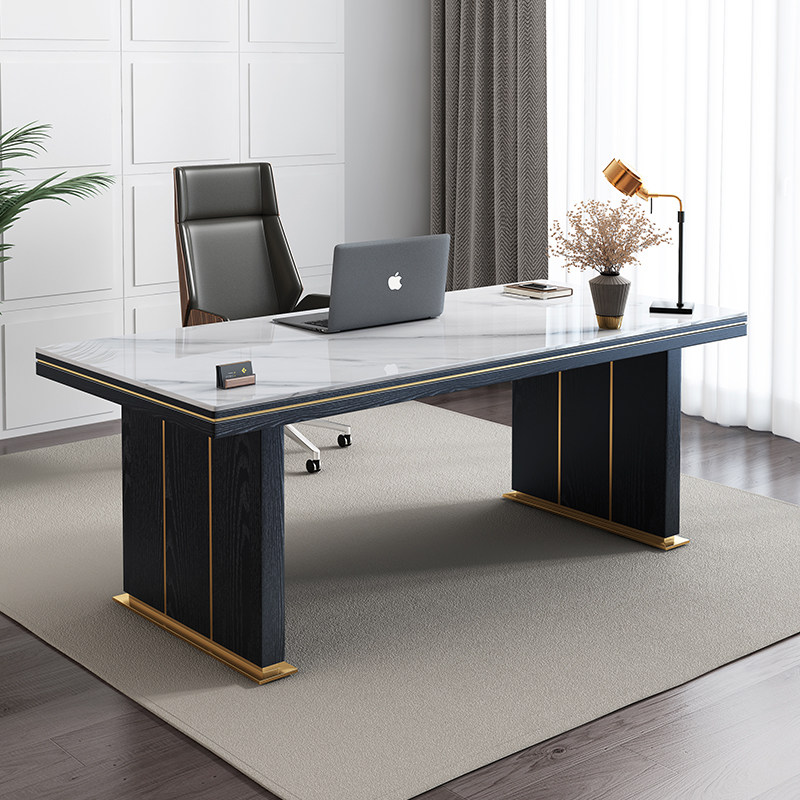 Italian minimal desktop desktop desktop design sense of modern design of a word library furniture light luxury desk