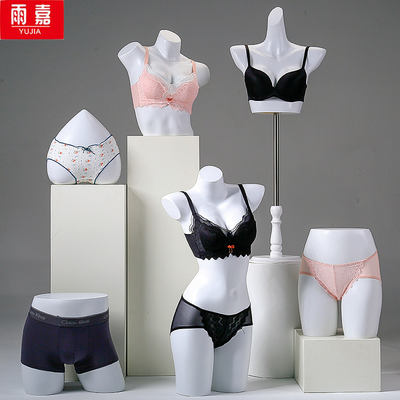 Underwear model display stand, men's and women's half-length gathering bra and underwear model stand, dummy human model prop, chest model