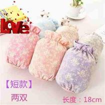 ◆Customized◆Two pairs of autumn and winter womens sleeves double-layered fashionable Korean style bronzing flower student lace sleeves