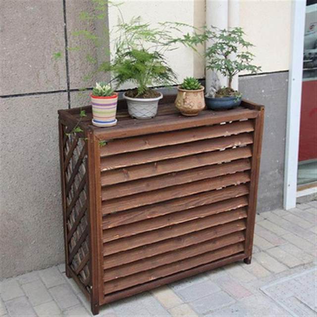 Rainproof solid protective window window cover air conditioner outdoor unit louver grille heightened ໄມ້ wind hood shelf bracket.