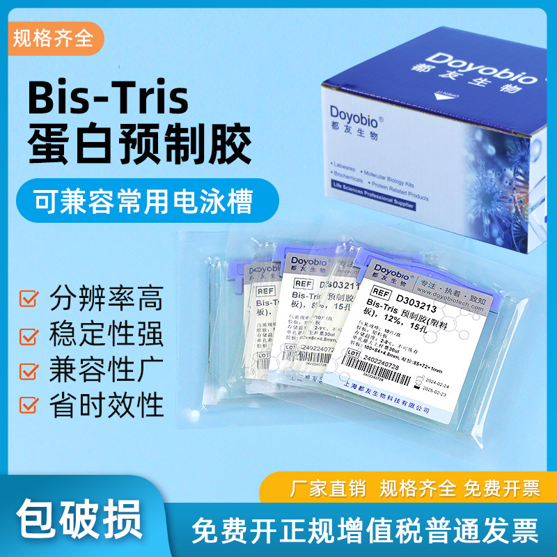 western blot 蛋白预制胶 Bis-Tris MOPS体系梯度胶 可SDS/Native 塑料板型