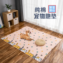 Pet pooch kitty ground mat pure cotton non-slip resistant to grip mat fence cage Mat Rabbit summer sleeping cushion