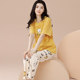 New Style 100% Pure Cotton Short-Sleeved Long Pants Pajamas for Women, Summer New Thin Cotton Casual Home Wear Set for Outerwear