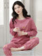 100% Pure Cotton Pajamas for Women, Spring, Autumn and Winter, Round Neck, Long Sleeves, Cartoon Casual Suits, Home Clothes, Can Be Worn Outside