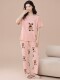 100% Cotton Pajamas for Women, Summer Pure Cotton Short-Sleeved Pants That Can Be Worn Outside, Summer Thin Cotton Home Wear Set