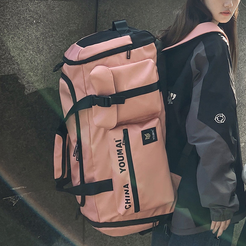 Hong Kong large-capacity portable travel luggage bag men's lightweight dry and wet separation sports fitness short-distance travel bag women