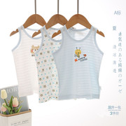 Childrens vest cotton mùa hè mới in cartoon eduk-cổ áo vest hôn bé tre bông tay thở hút áo.