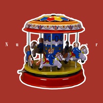 Carousel nostalgic retro music box post-80s holiday birthday gift music box Christmas tin toy