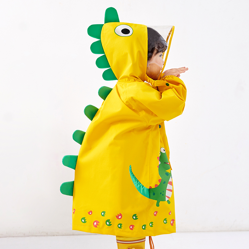 Child Raincoat Girl Child Cloak Canopy Baby Rain Cape Boy Nursery 3 Toddler Dinosaur 2 Year Old Kid Rain summer