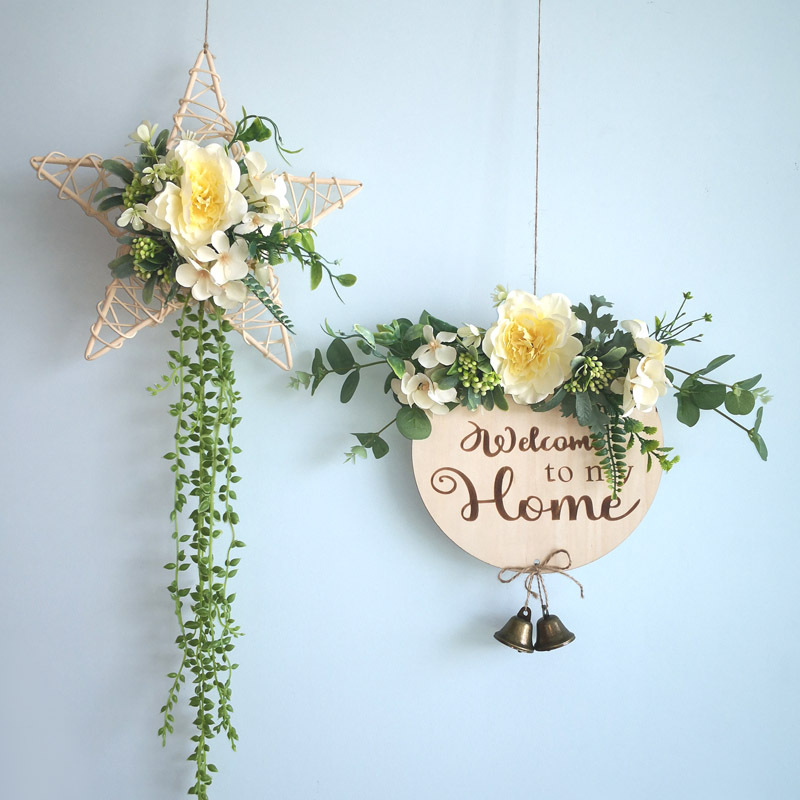 Decorative Wall Hangings, Wall Coverings, Wall Decorations, Living Room Green Plant Hangers, Children's Room Artificial Flower Wreaths