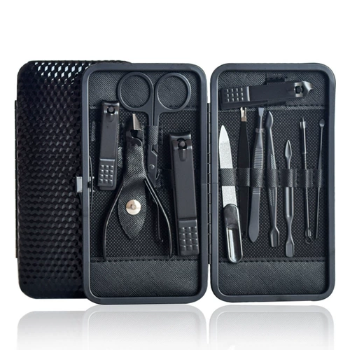 Матовые высококлассные маникюрные кусачки, комплект для ногтей из нержавеющей стали, 2 предмета