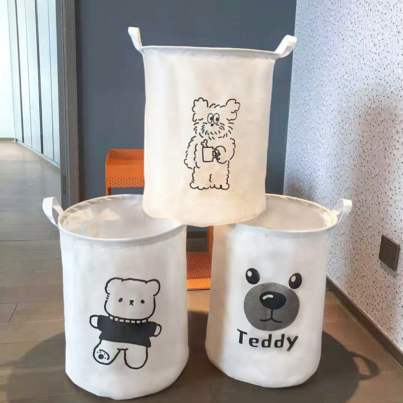 Household in dirty basket Windows dormitory basket with dirty clothes basket folded and filled basket large