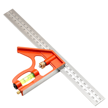 45 horizontal multi-purpose movable woodworking angle ruler right-angle ruler combination multi-function 09 stainless steel square ruler high precision
