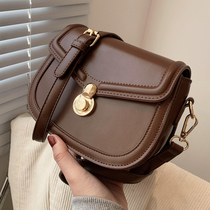 Package Bag Women 2021 New Tide Original Texture Small Crowdfashion Senior Sense 2022 Ocean Gas Skew Satchel Red Saddle Bag