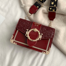 Autumn and winter bag 2021 new niche design shoulder Net Red fashion foreign style shoulder bag female bride red wedding bag