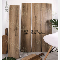 Nordic wall tiles living room 200x1000 wood grain tiles antique tiles balcony non-slip floor tiles imitation wood floor tiles wood grain