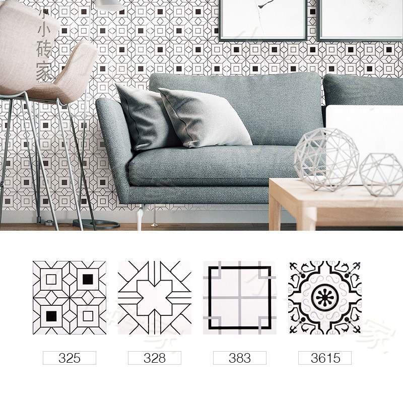 300x300 Art Flowers Brick Kitchen Floor Tiles Makeup Room Wall Brick Geometric Balcony Tile Dining Room Cafe Flower pieces