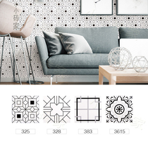 300x300 art tile kitchen floor tile bathroom wall tile geometric balcony tile restaurant Cafe flower pieces