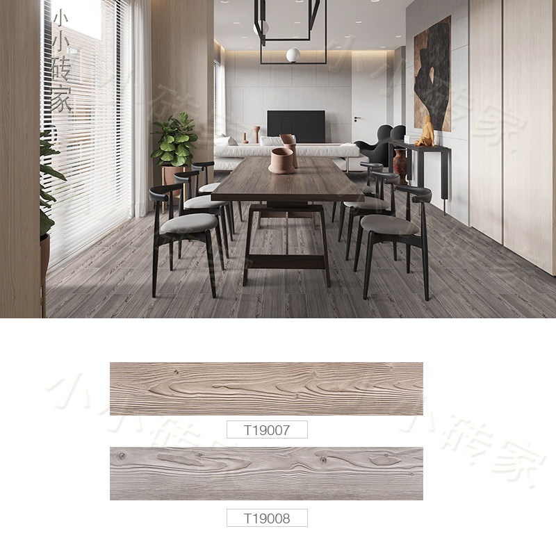 150900 wood grain brick and floor tile imitation solid wood floor brick bedroom balcony kitchen imitation ancient brick tile anti-slip floor tile