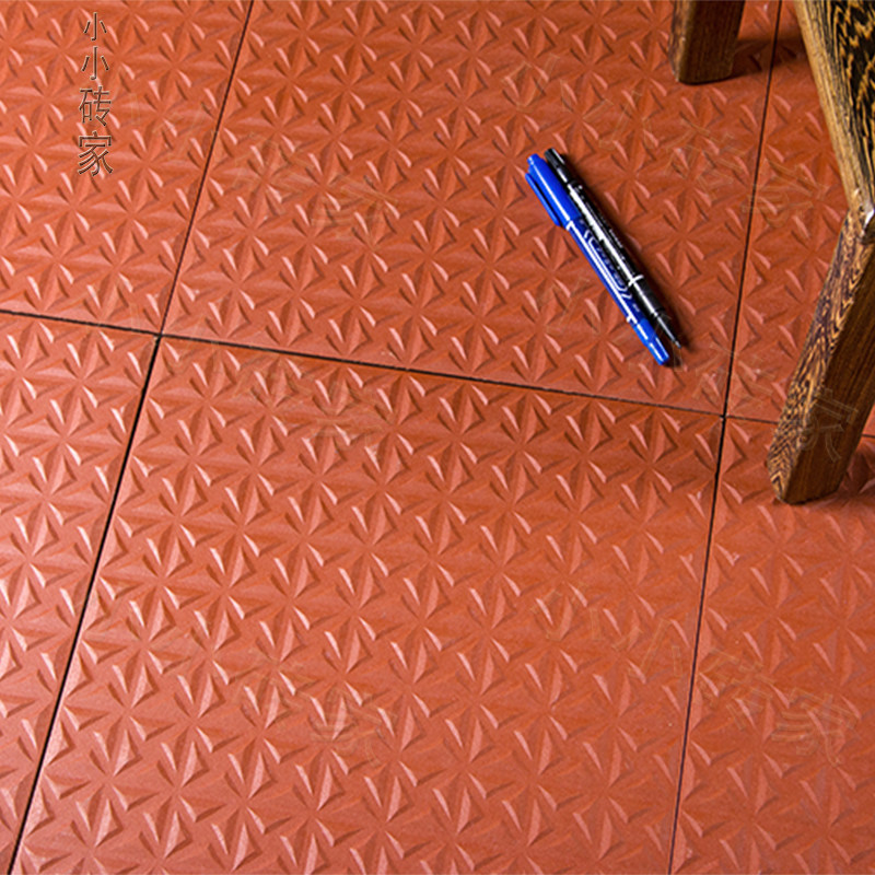 Kitchen Floor Tiles Anti-Slip Water Absorbent Tile Moisture Brick Hotel Plaza Outdoor Garage Supermarket Floor Tiles 300 Red Cylinder Brick