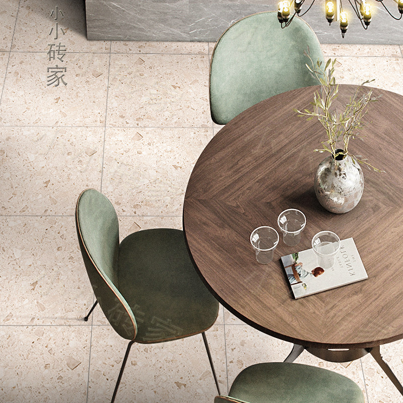 Gray whole body living room 600x600 terrazzo floor tiles 800x800 Dining room tiles Kitchen antique tiles Balcony tiles