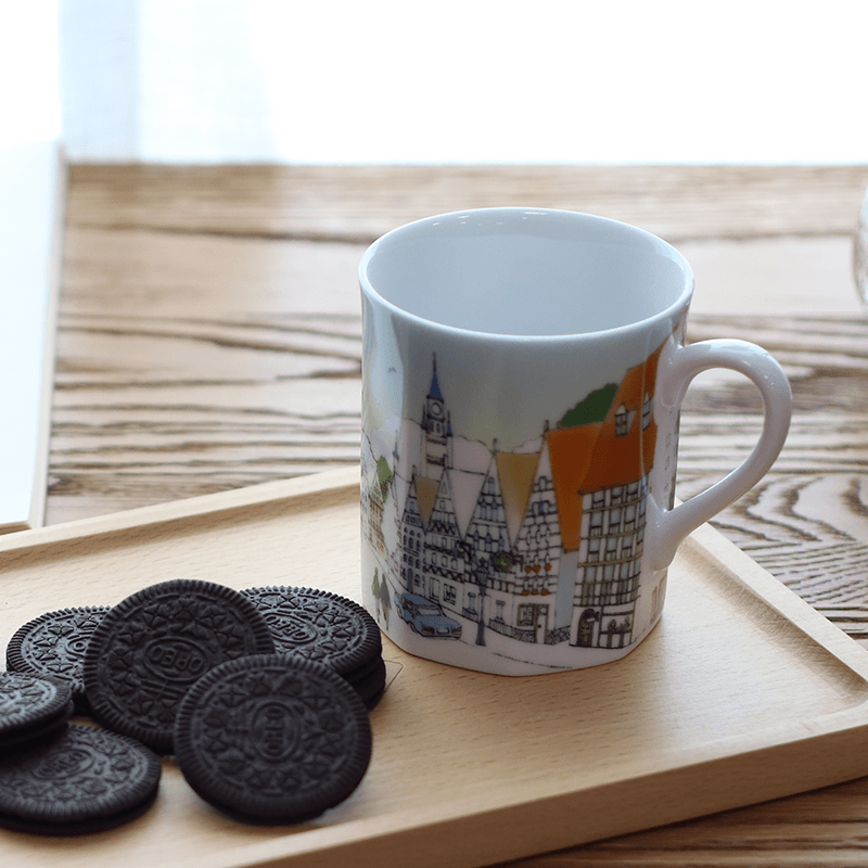 Japan Narumi sound move sea travel keller German street ceramic cups water cup cup gift box