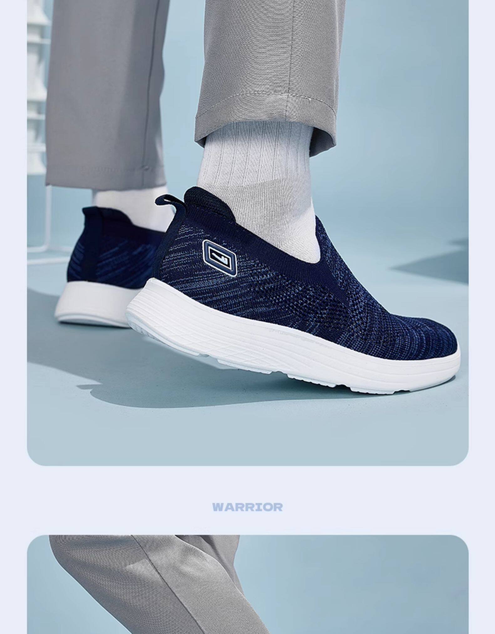 Энергичный обувь 回力旗舰店爸爸鞋子一脚蹬男鞋休闲 𫔮软底健步鞋老北京布鞋男老人鞋 Warrior