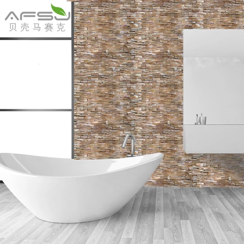 AFSJ Shell Mosaic Bar Barm Acced American сельская крыльца гостиная фоновая фоновая стена туалетная плитка