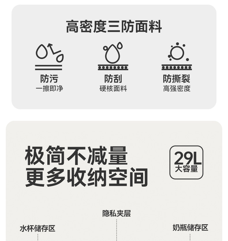 taoqibaby超轻妈咪包手提母婴外出轻便大容量双肩多功能颜值背包 — 7