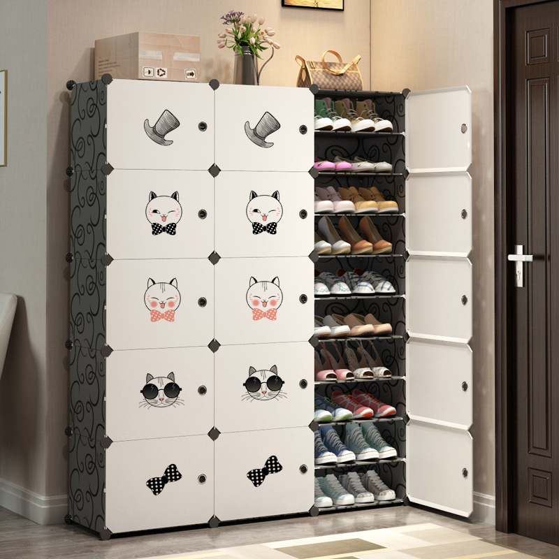 Plastic Shoe Box Containing Deviner Province Space Shoe Cabinet Home Multilayer Rental House Shoes Doorway Simple dust-proof shoe rack