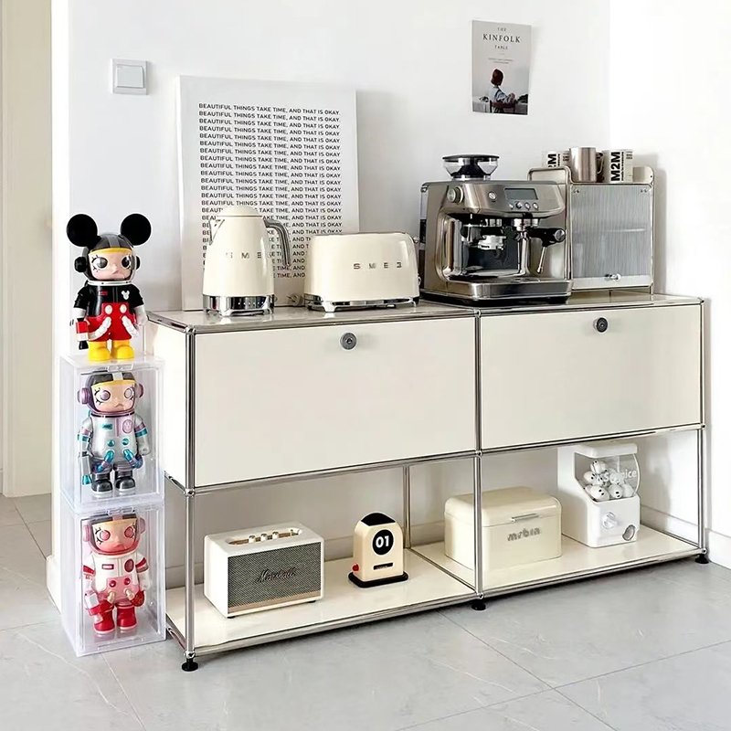 Usm Haller Modular Cabinet Combination Living Room Sideboard Wall-Mounted Integrated Storage Cabinet Stainless Steel Modular Storage Cabinet Usm Haller Modular Cabinet Combination Living Room Sideboard Wall-Mounted Integrated Storage Cabinet Stainless Steel Modular Storage Cabinet