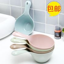 Small bath gourd silicone extra thick watering water spoon Kitchen water scoop water drift large cartoon wood camellia household