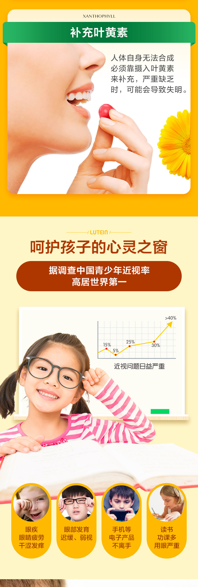 美国进口 自然之珍 叶黄素护眼软糖 80粒 保护青少年视力 预防近视 图4