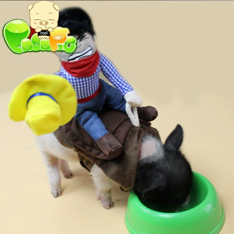 Biga lợn cửa hàng siêu thú cưng thú cưng nhỏ lợn cưỡi quần áo lợn lợn trang phục lợn nhỏ Xiang lợn biến quần áo - Quần áo & phụ kiện thú cưng phụ kiện cho thú cưng