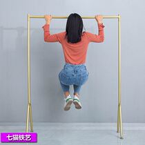 Clothing store display rack special floor-to-ceiling net red womens and childrens clothing hangers to dry clothes shelves clothes rod gold