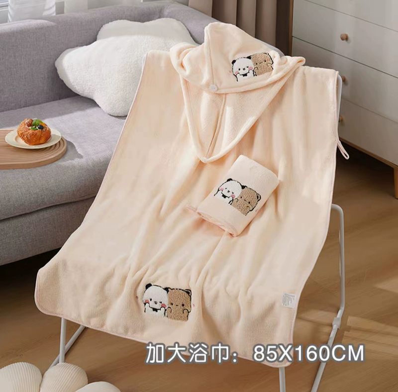 Super Absorbent and Quick-Drying Coral Fleece Towel for Men and Women, Couple's Wrap Towel, Hair Drying Cap, Large Face Towel, Bath Towel