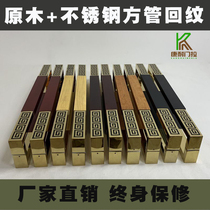  Stainless steel solid wood handle sliding door log handle Glass door handle Wine red pear wood new Chinese door handle