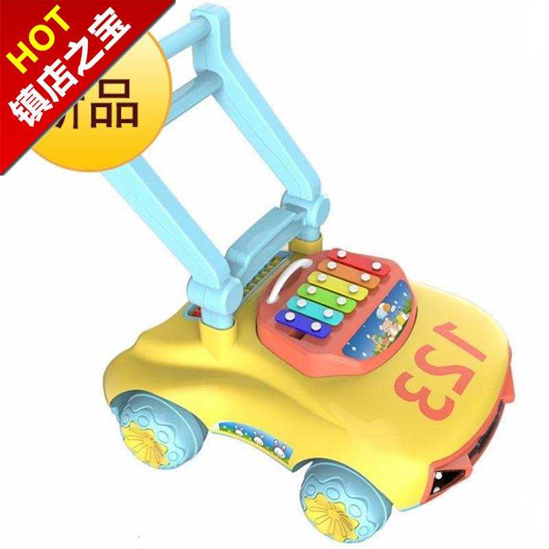 Manufacturer boy's car adjustable speed walker 99 with music flash 8 Baby pushcart Anti-side-Taobao