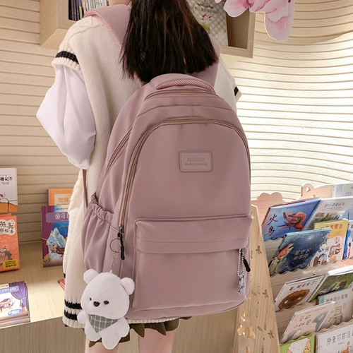 Брендовый японский школьный рюкзак, сумка через плечо, вместительная и большая сумка для путешествий, ноутбук для школьников, для средней школы, простой и элегантный дизайн, подходит для студента