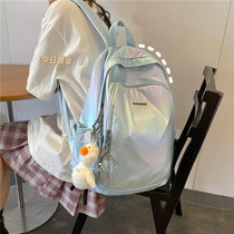 Magic color pearlescent lightweight waterproof schoolbag female college students 2021 new fashion backpack backpack womens backpack