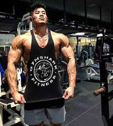 Golden Shark Legend Legacy Cotton Muscle Men's Bodybuilding Tank Top Sports Fitness Slim Shoulder Shaping Racerback Vest