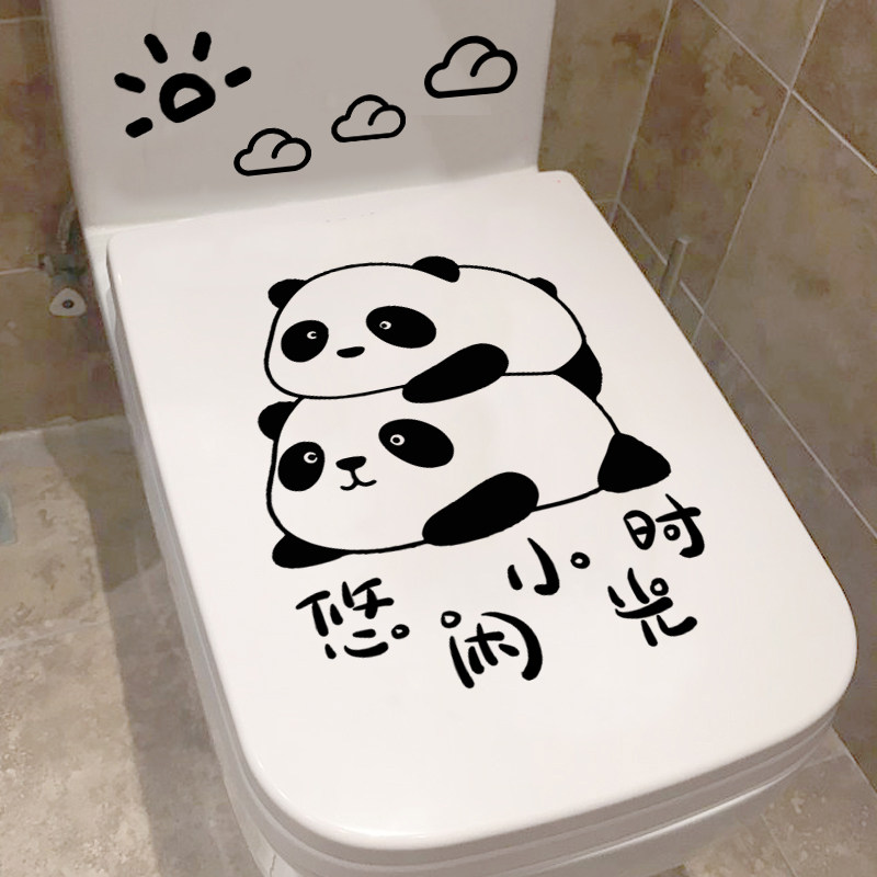 Cartoon Animals removable toilet Stickers Toilet Waterproof Tiles Decoration Stickler Bathroom Makeup Room Wallpaper Dorm Room