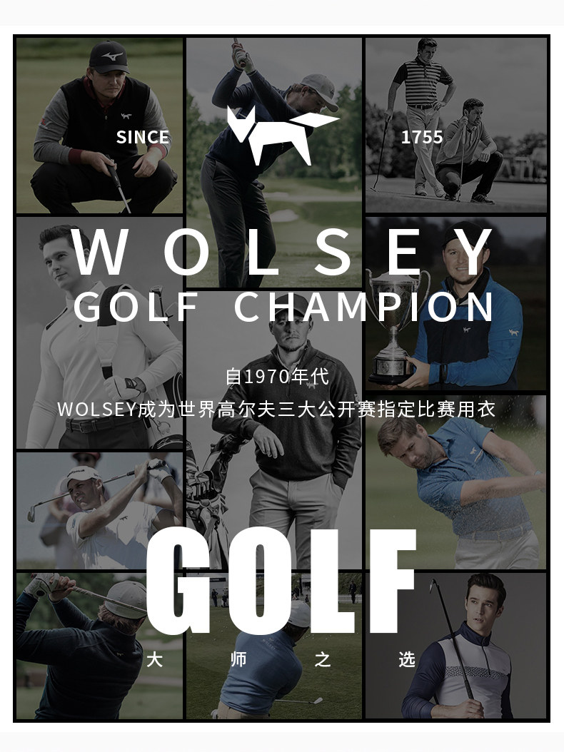 英国  Wolsey 2022年夏季新款 速干 男式高尔夫T恤 双重优惠折后￥169包邮 3色可选