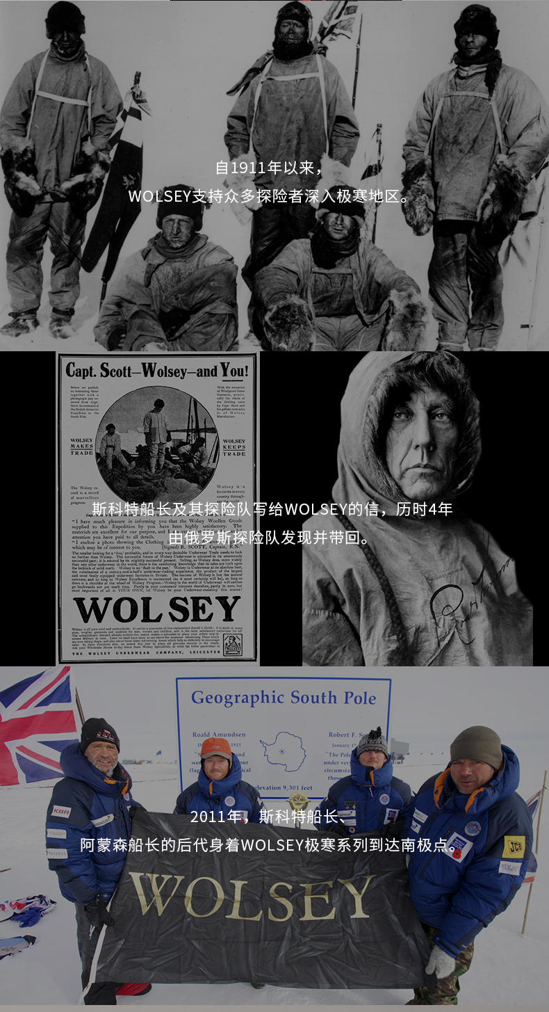 降￥100 英国 Wolsey 男女同款 1911户外系列冲锋衣外套 天猫优惠券折后￥299包邮（￥779-480）3色可选
