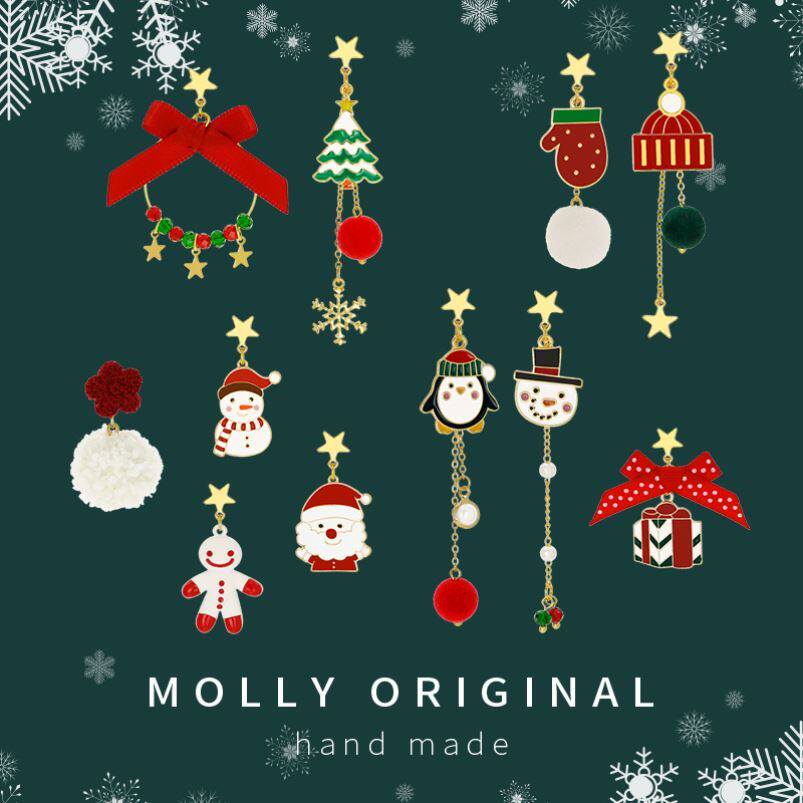 Christmas ear-pin-no-ear-ear-clamp-in-the-ear-in-the-ear-in-the-ear, the Christmas old snowman stylisher.